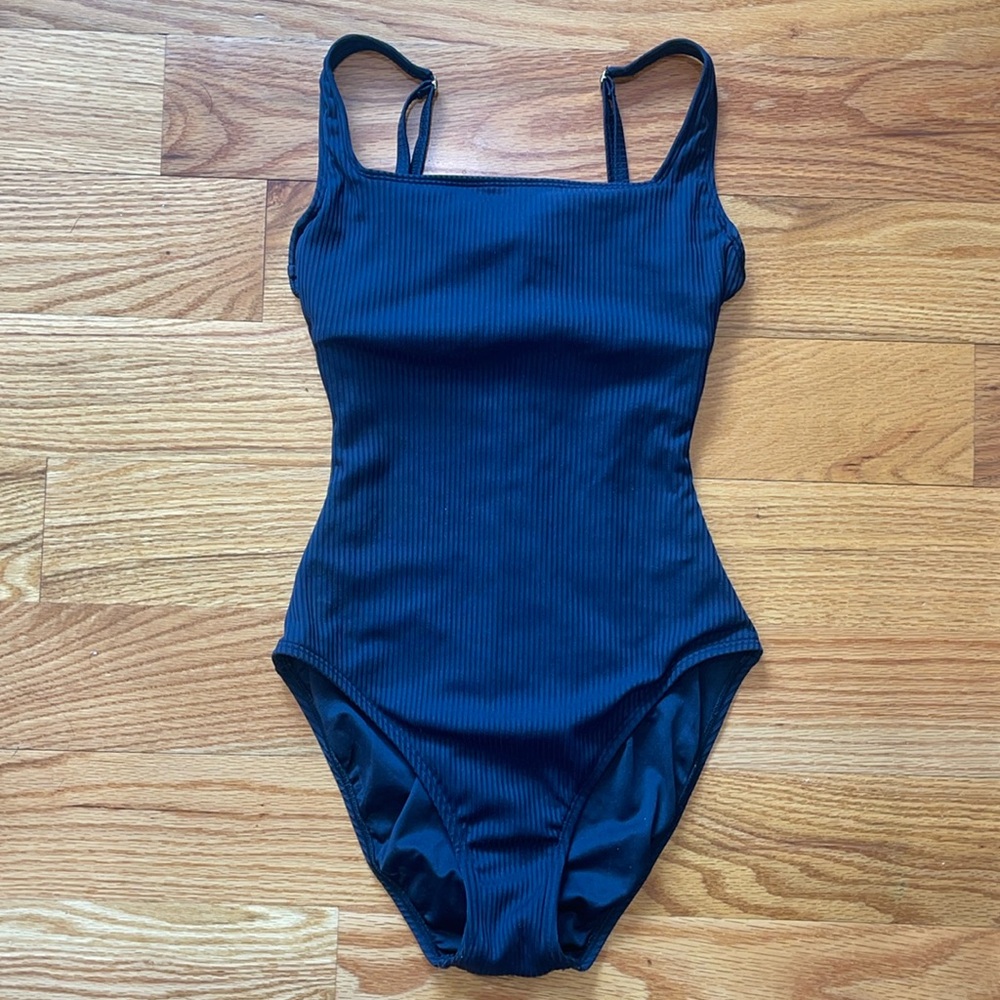 Black ribbed BLEU ROD BEATTIE
Walk The Line Square Neck Underwire One-Piece